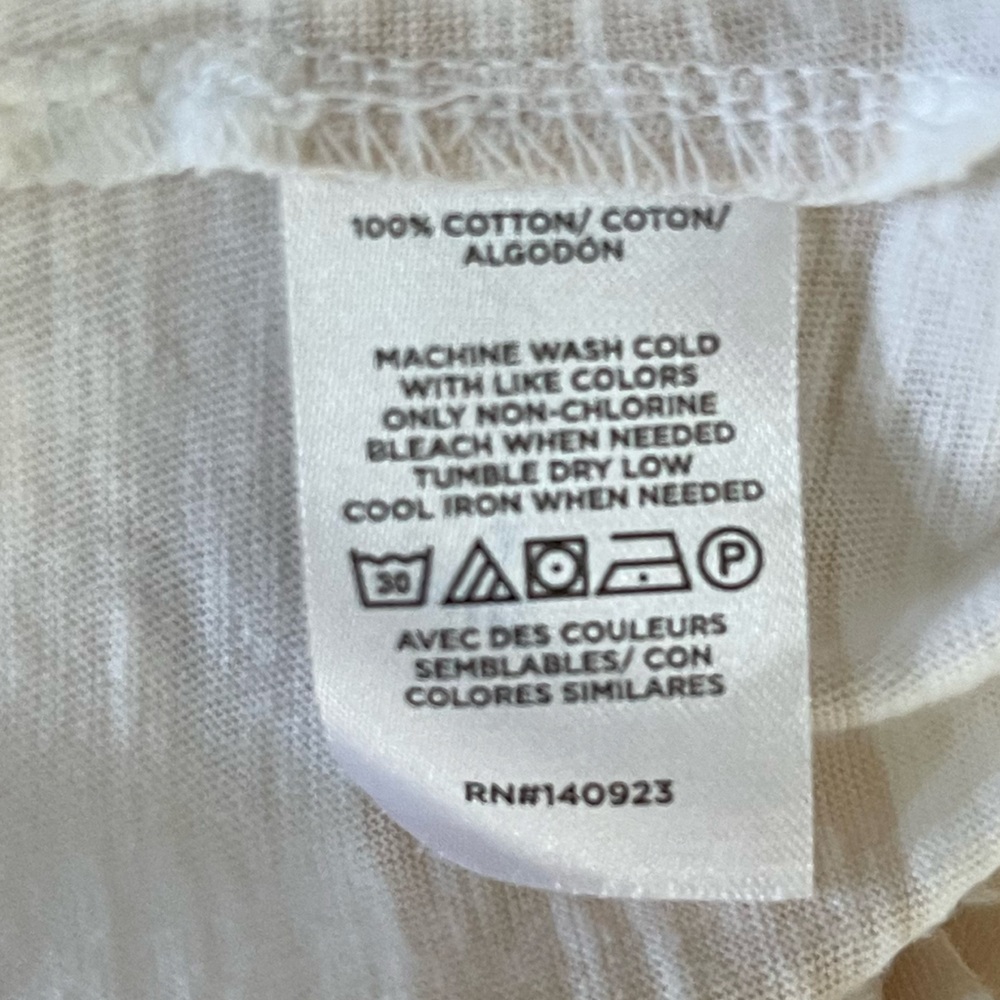 LOFT Crewneck Tan White Stripe Sleeveless Tank Top Preppy Classic Size XL NWOT - Picture 6 of 8